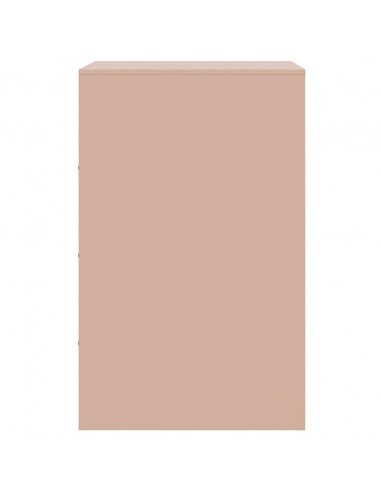 Comodini 2 pz Rosa 34,5x39x62 cm in Acciaio