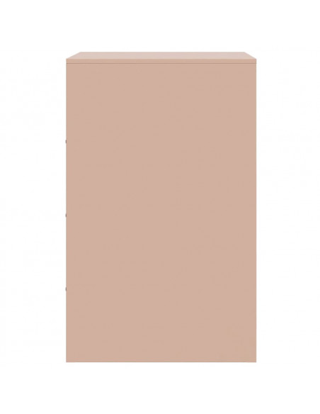 Comodini 2 pz Rosa 34,5x39x62 cm in Acciaio