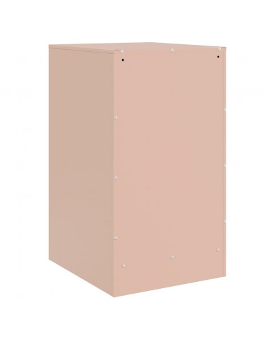 Comodini 2 pz Rosa 34,5x39x62 cm in Acciaio