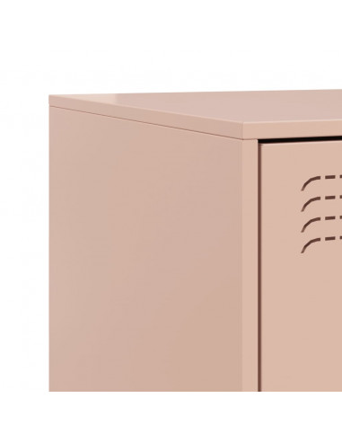 Comodini 2 pz Rosa 34,5x39x62 cm in Acciaio