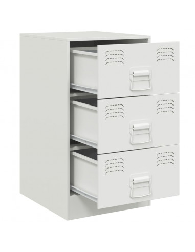 Comodini 2 pz Bianchi 34,5x39x62 cm in Acciaio