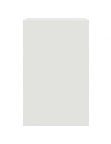 Comodini 2 pz Bianchi 34,5x39x62 cm in Acciaio