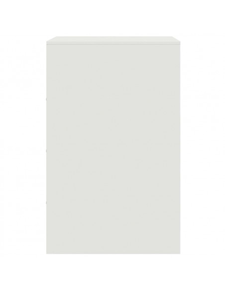 Comodini 2 pz Bianchi 34,5x39x62 cm in Acciaio