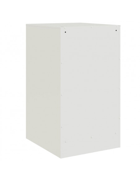 Comodini 2 pz Bianchi 34,5x39x62 cm in Acciaio