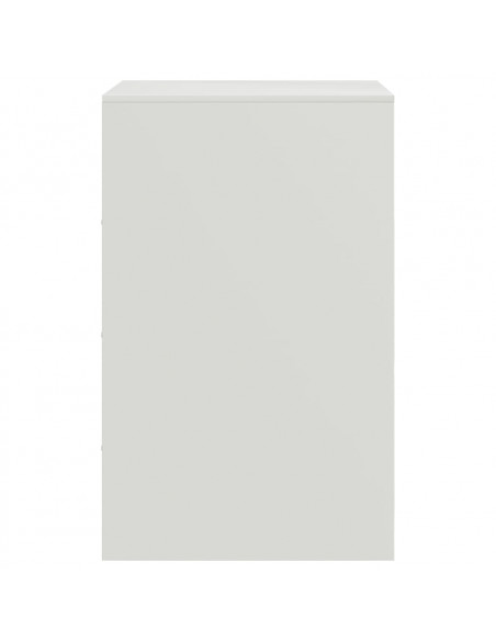 Comodino Bianco 34,5x39x62 cm in Acciaio