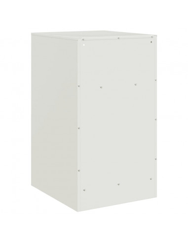 Comodino Bianco 34,5x39x62 cm in Acciaio