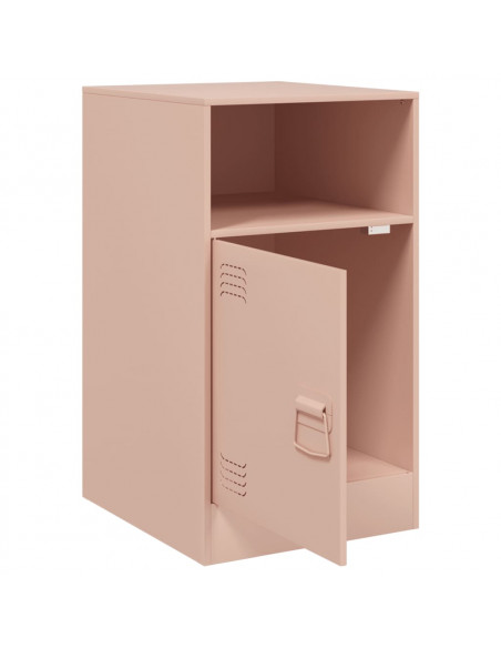 Comodino Rosa 34,5x39x62 cm in Acciaio