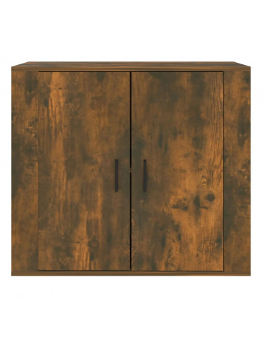 Credenza Rovere Fumo 80x33x70 cm in Legno Multistrato