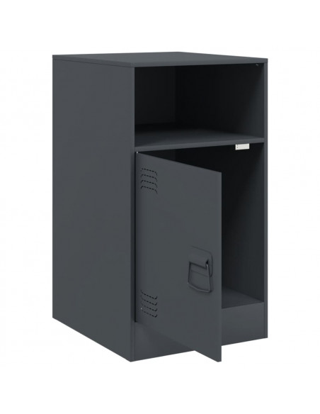 Comodino Antracite 34,5x39x62 cm in Acciaio