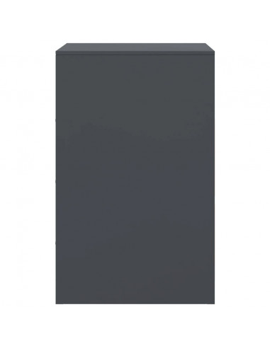 Comodino Antracite 34,5x39x62 cm in Acciaio