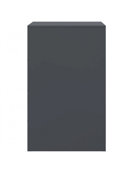 Comodino Antracite 34,5x39x62 cm in Acciaio