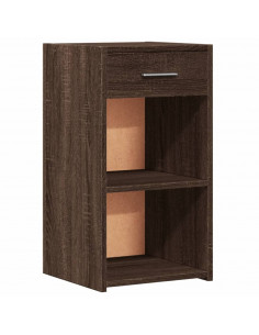 Comodino Rovere Marrone 35x34x65 cm in Legno Multistrato 2