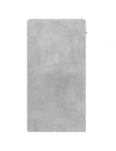 Comodini 2 pz Grigio Cemento 35x34x65 cm in Legno Multistrato