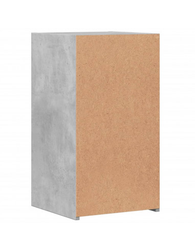 Comodini 2 pz Grigio Cemento 35x34x65 cm in Legno Multistrato