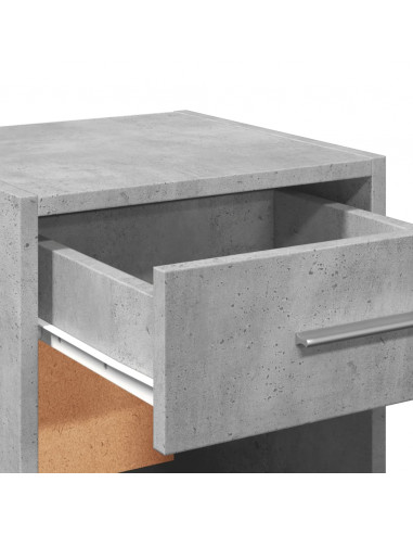 Comodini 2 pz Grigio Cemento 35x34x65 cm in Legno Multistrato