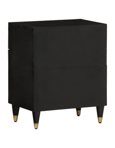 Comodino 50x33x60 cm in Legno Massello di Mango