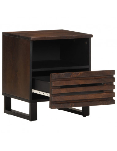 Comodino 40x34x46 cm in Legno Massello di Mango