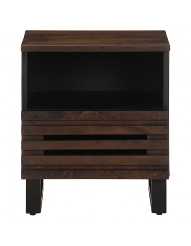Comodino 40x34x46 cm in Legno Massello di Mango