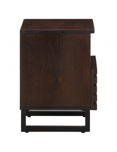 Comodino 40x34x46 cm in Legno Massello di Mango