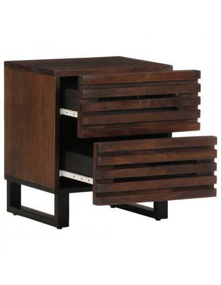 Comodino 40x34x46 cm in Legno Massello di Mango