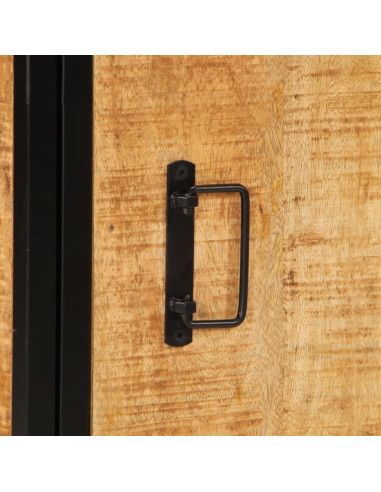 Comodino 40x30x52,5 cm in Legno Massello di Mango Grezzo