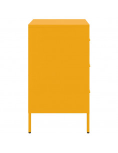 Comodini 2pz Giallo Senape 36x39x68cm Acciaio Laminato a Freddo 2