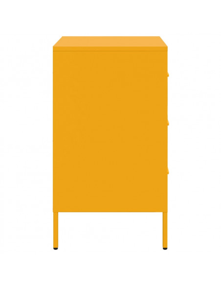 Comodini 2pz Giallo Senape 36x39x68cm Acciaio Laminato a Freddo