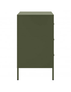 Comodini 2 pz Verde Oliva 36x39x68 cm Acciaio Laminato a Freddo 2