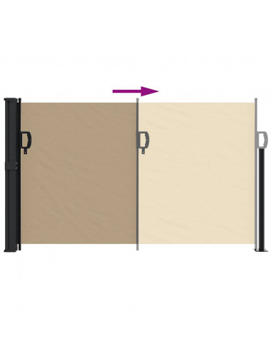 Tenda da Sole Laterale Retrattile Beige 120x300 cm