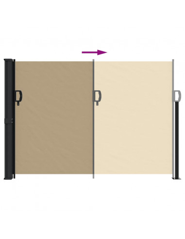 Tenda da Sole Laterale Retrattile Beige 140x300 cm