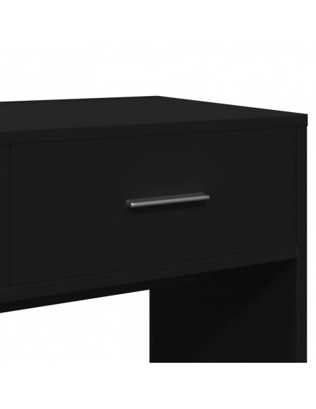 Set da Toeletta 4 pz Nero in Legno Multistrato