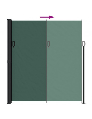 Tenda da Sole Laterale Retrattile Verde Scuro 220x300 cm