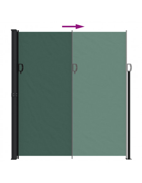 Tenda da Sole Laterale Retrattile Verde Scuro 220x300 cm