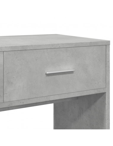 Set da Toeletta 3 pz Grigio Cemento in Legno Multistrato