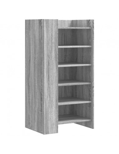 Scarpiera Grigio Sonoma 52x37,5x100 cm in Legno Multistrato