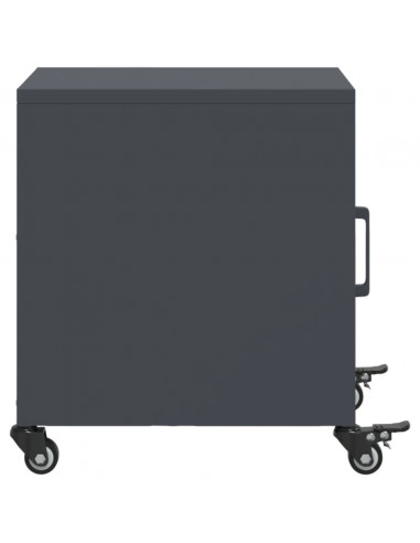 Comodini 2 pz Antracite 36x39x43,5 cm in Acciaio