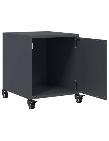 Comodini 2 pz Antracite 36x39x43,5 cm in Acciaio