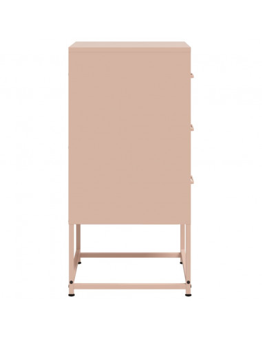 Comodino Rosa 36x39x78 cm in Acciaio