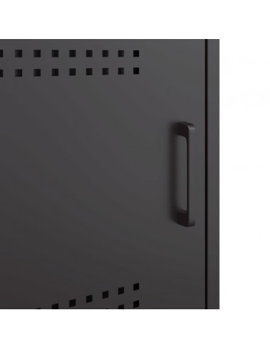 Comodini 2 pz Nero 36x39x50,5 cm in Acciaio