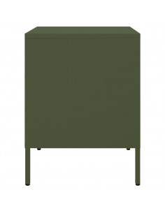 Comodino Verde Oliva 36x39x50,5 cm in Acciaio 2