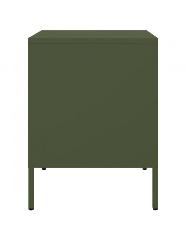Comodino Verde Oliva 36x39x50,5 cm in Acciaio