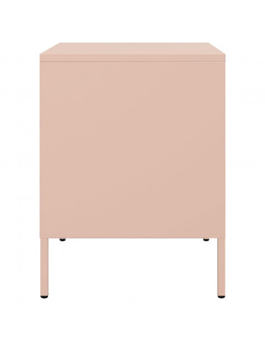 Comodini 2 pz Rosa 36x39x50,5 cm in Acciaio