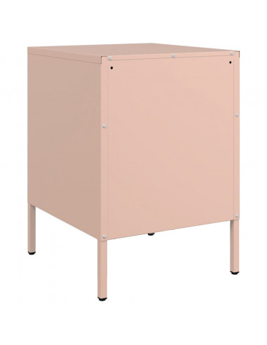 Comodini 2 pz Rosa 36x39x50,5 cm in Acciaio