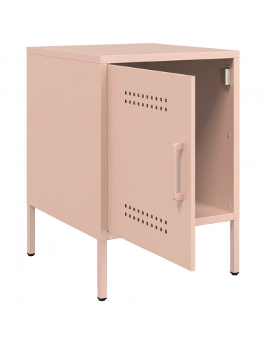 Comodini 2 pz Rosa 36x39x50,5 cm in Acciaio