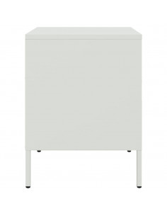 Comodino Bianco 36x39x50,5 cm in Acciaio 2