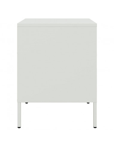 Comodino Bianco 36x39x50,5 cm in Acciaio