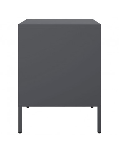 Comodino Antracite 36x39x50,5 cm in Acciaio