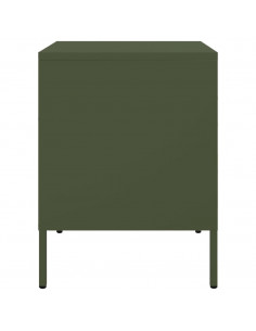 Comodino Verde Oliva 36x39x50,5 cm in Acciaio 2