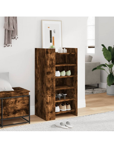 Scarpiera Rovere Fumo 52x37,5x100 cm in Legno Multistrato