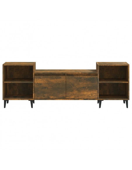 Mobile TV Rovere Fumo 160x35x55 cm in Legno Multistrato